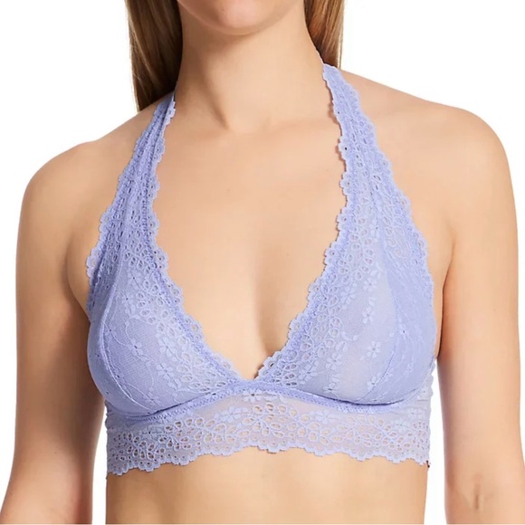 Wacoal Other - B’TEMPT’D BY WACOAL Inspired Eyelet Halter Bralette Pale Iris $32 Retail NWT